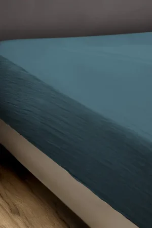 Drap housse 'Idylle' bleu marine Offre Du Jour